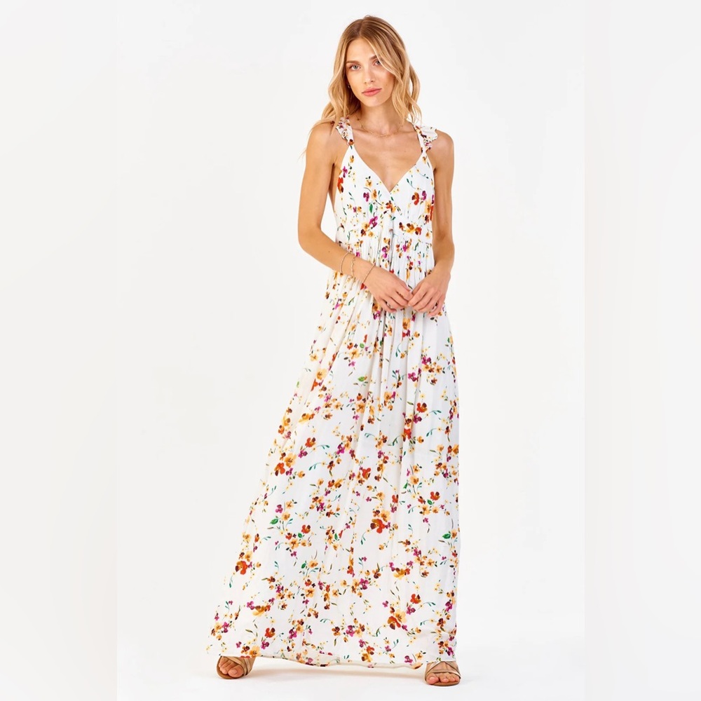 NWT DEAR JOHN DENIM ELIA HALTER DRESS MARDI GRAS